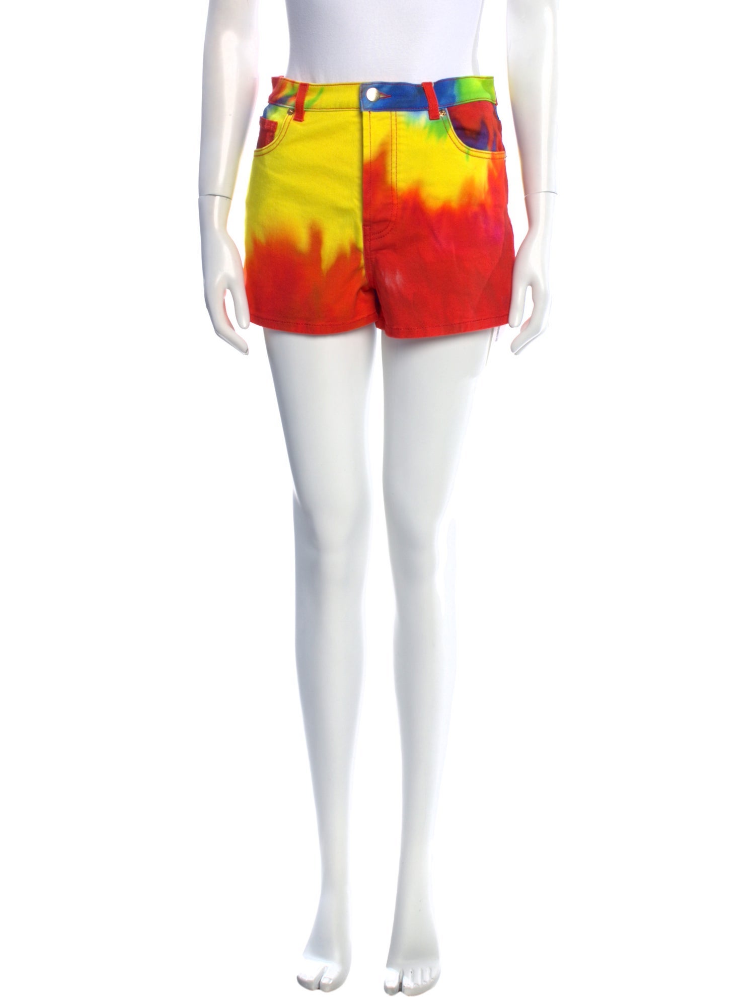 Alexandre Vauthier Tie-Dye Print Mini Shorts w/ Tags