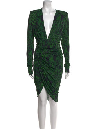 Alexandre Vauthier Printed Midi Length Dress