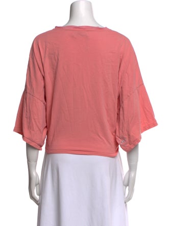 Alexandre Vauthier Bateau Neckline Three-Quarter Sleeve Crop Top