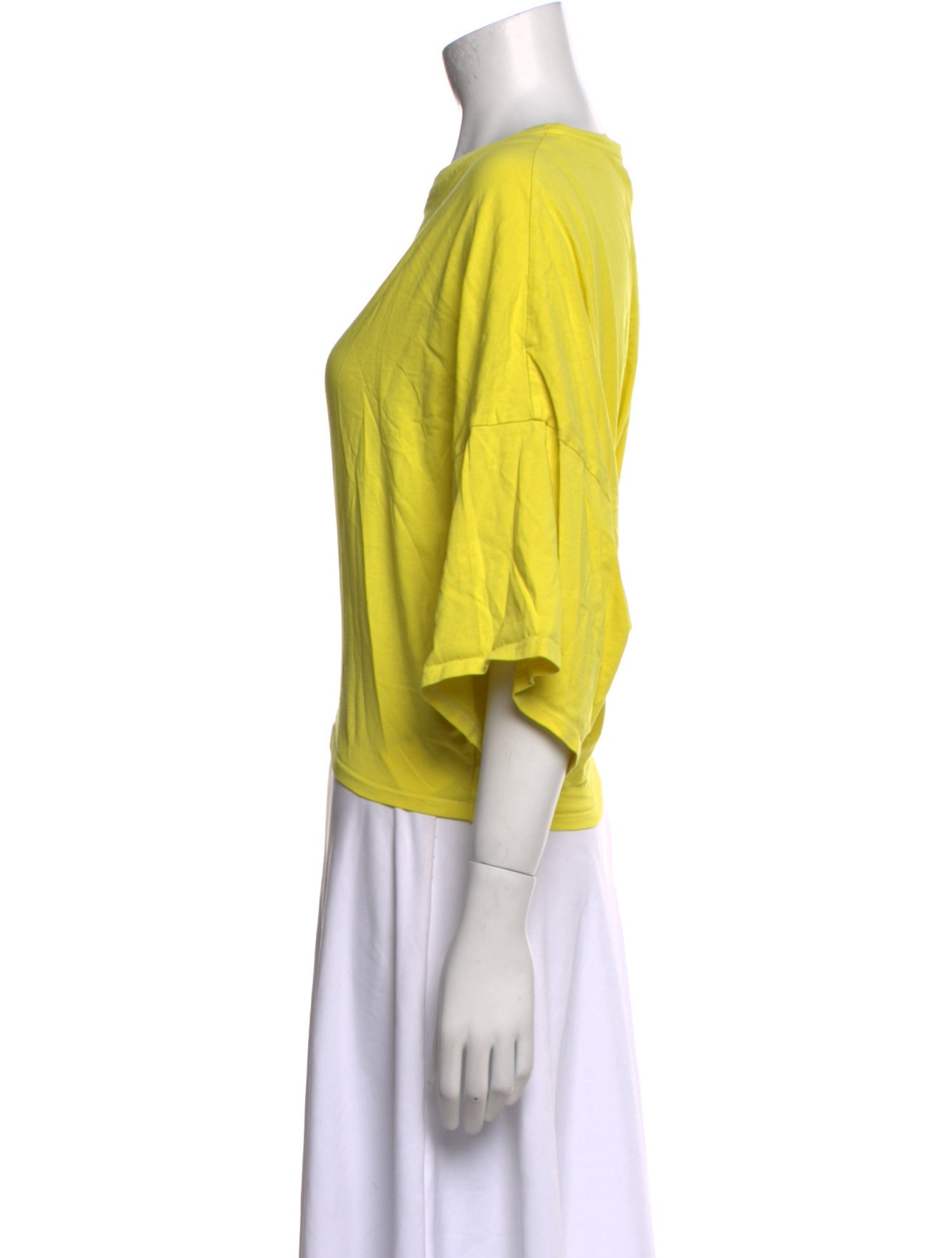 Alexandre Vauthier Bateau Neckline Three-Quarter Sleeve Crop Top