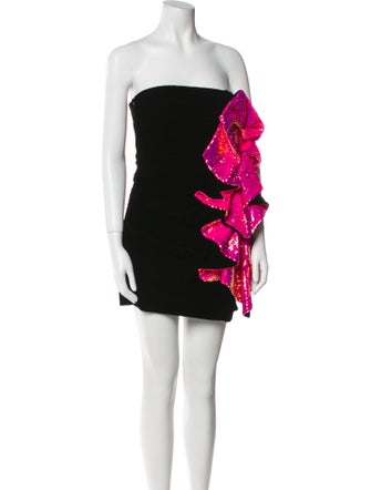 Alexandre Vauthier Colorblock Pattern Mini Dress