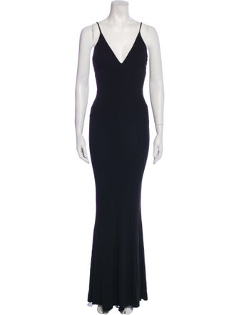 Alexandre Vauthier V-Neck Long Dress