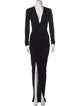 Alexandre Vauthier Plunge Neckline Long Dress