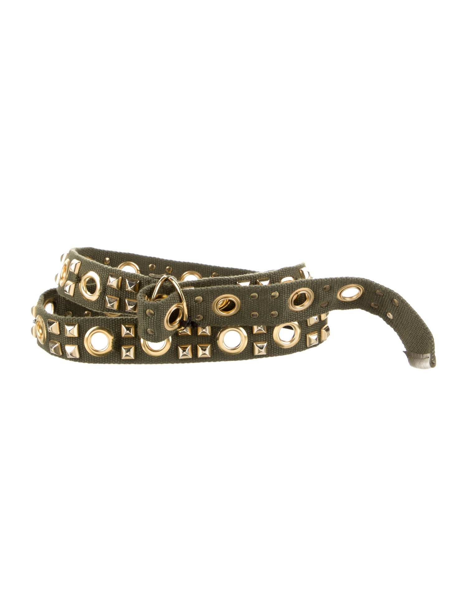 Alexandre Vauthier Canvas Studded Accents Waist Belt
