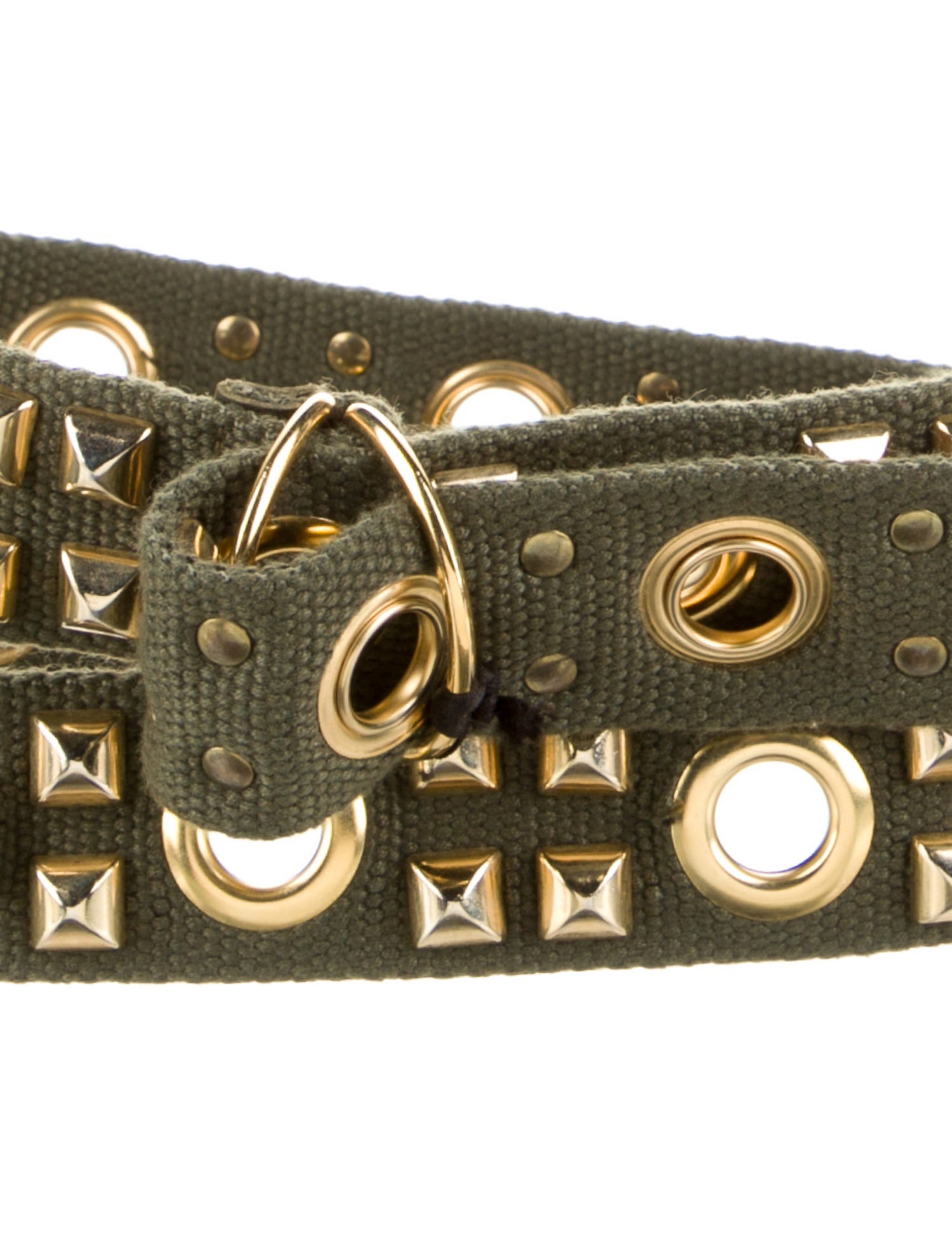 Alexandre Vauthier Canvas Studded Accents Waist Belt