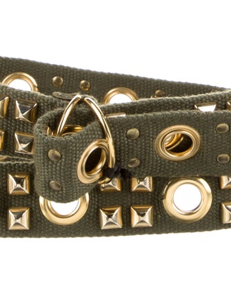 Alexandre Vauthier Canvas Studded Accents Waist Belt