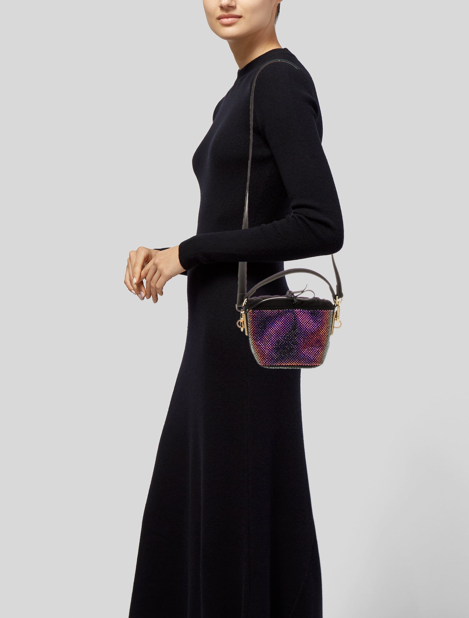 Alexandre Vauthier Crystal Bucket Bag