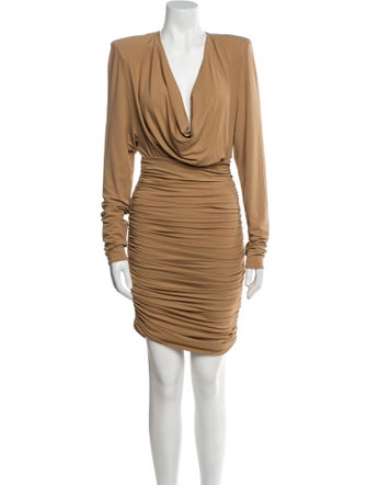 Alexandre Vauthier Cowl Neck Mini Dress