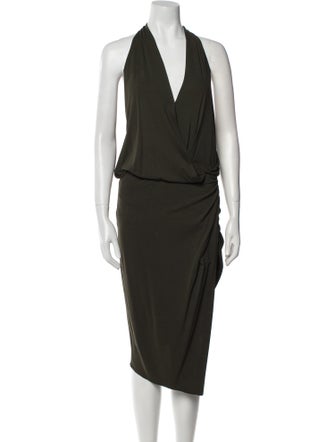 Alexandre Vauthier V-Neck Midi Length Dress