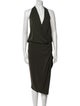 Alexandre Vauthier V-Neck Midi Length Dress