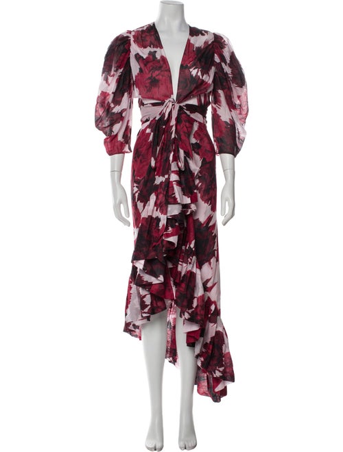 Alexandre Vauthier Floral Print Long Dress