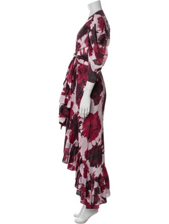 Alexandre Vauthier Floral Print Long Dress