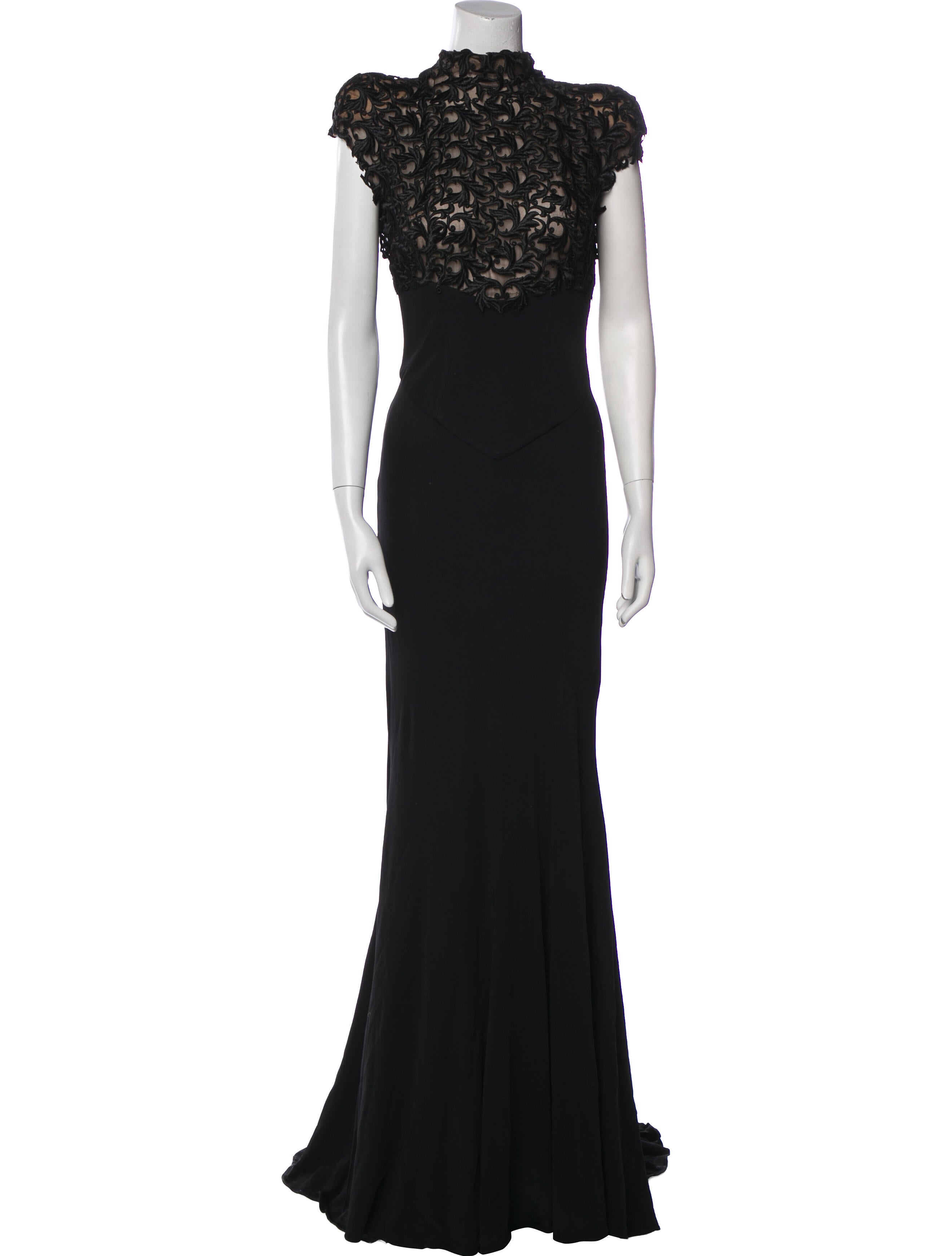 Alexandre Vauthier Mock Neck Long Dress