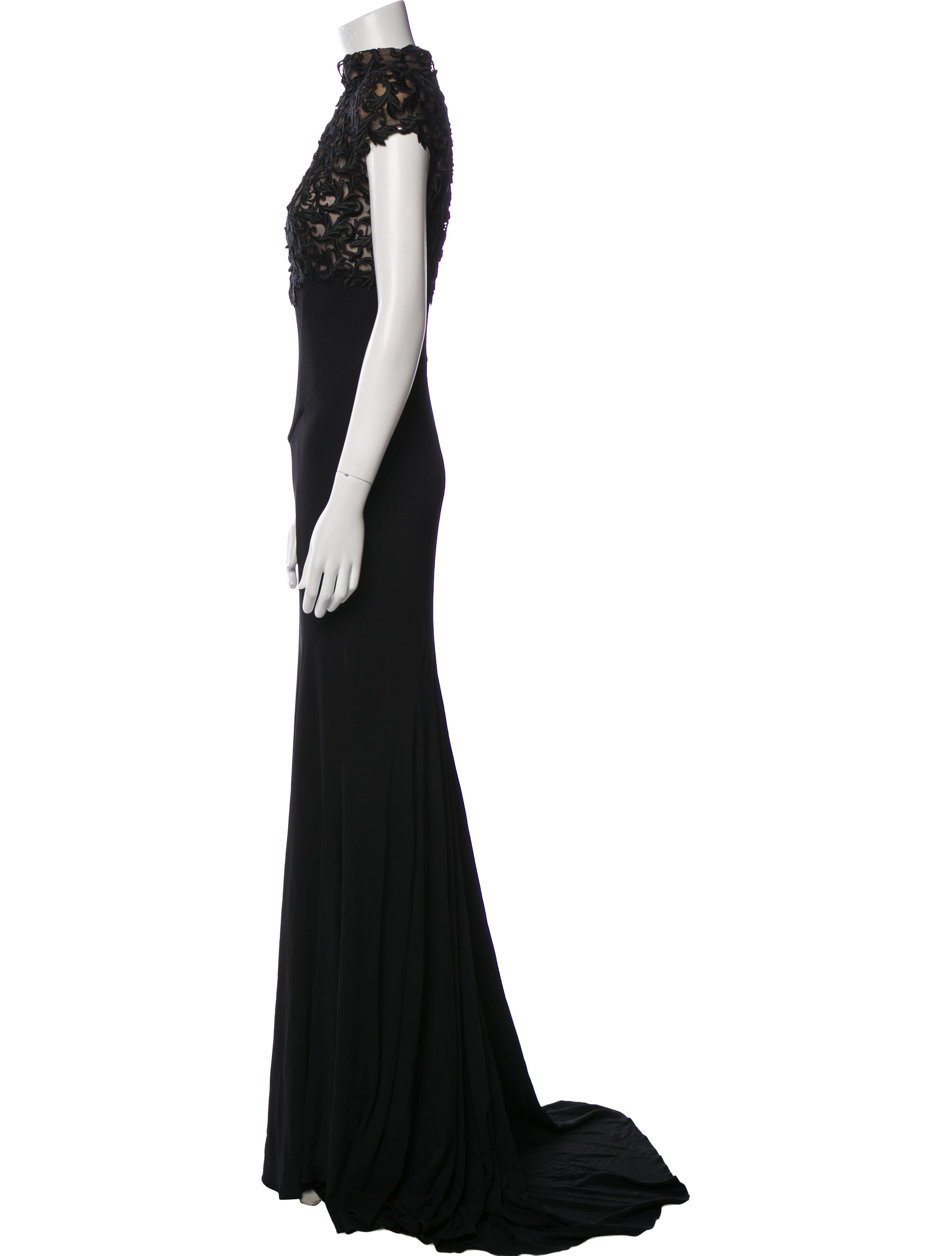 Alexandre Vauthier Mock Neck Long Dress