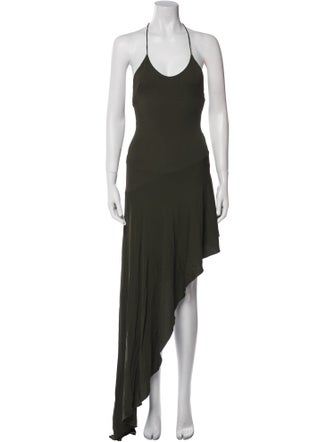 Alexandre Vauthier Scoop Neck Long Dress
