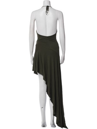 Alexandre Vauthier Scoop Neck Long Dress