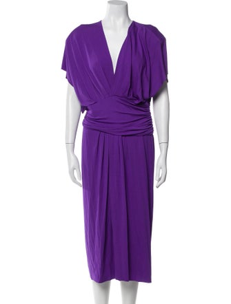 Alexandre Vauthier V-Neck Midi Length Dress
