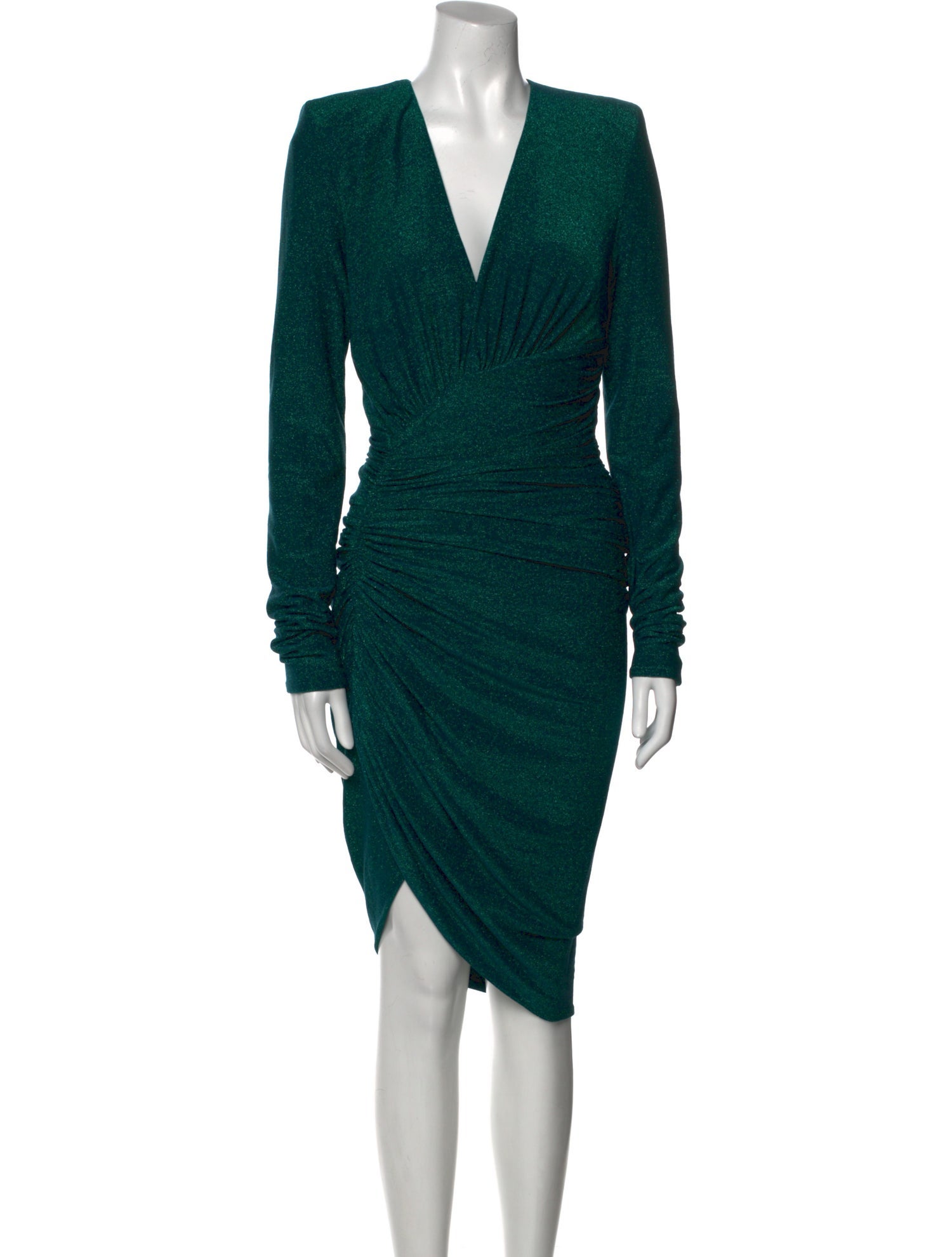 Alexandre Vauthier V-Neck Knee-Length Dress