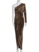 Alexandre Vauthier Animal Print Long Dress