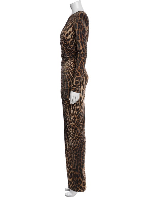 Alexandre Vauthier Animal Print Long Dress