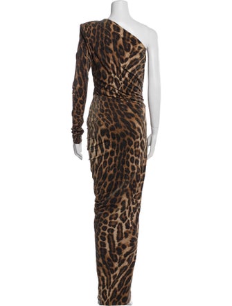 Alexandre Vauthier Animal Print Long Dress