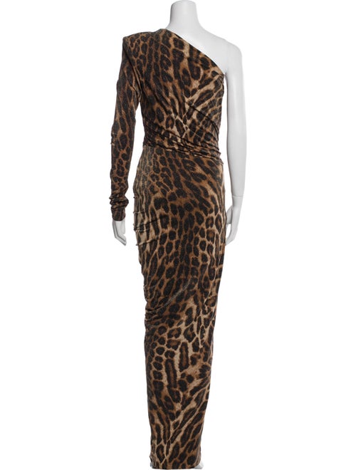 Alexandre Vauthier Animal Print Long Dress