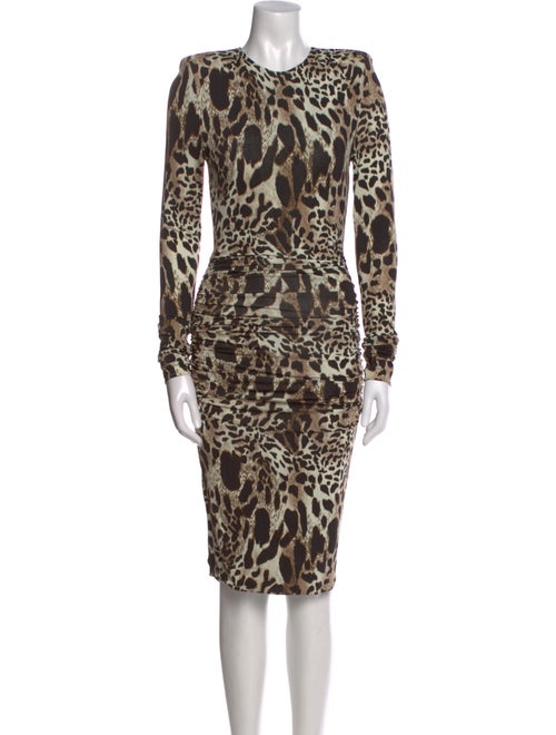 Alexandre Vauthier Animal Print Knee-Length Dress
