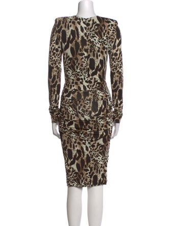 Alexandre Vauthier Animal Print Knee-Length Dress