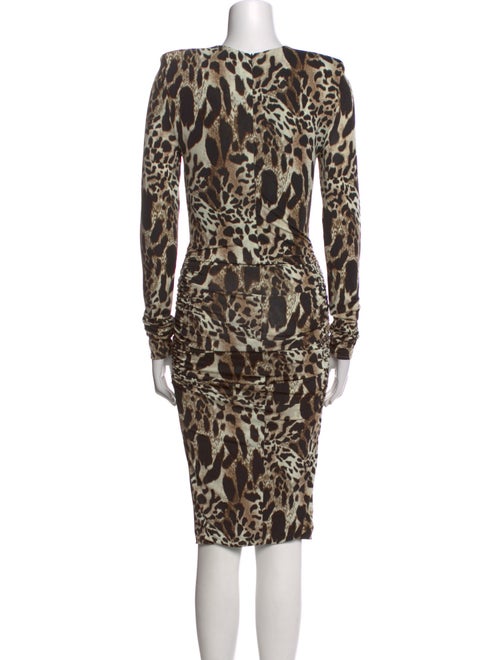 Alexandre Vauthier Animal Print Knee-Length Dress