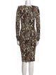 Alexandre Vauthier Animal Print Knee-Length Dress