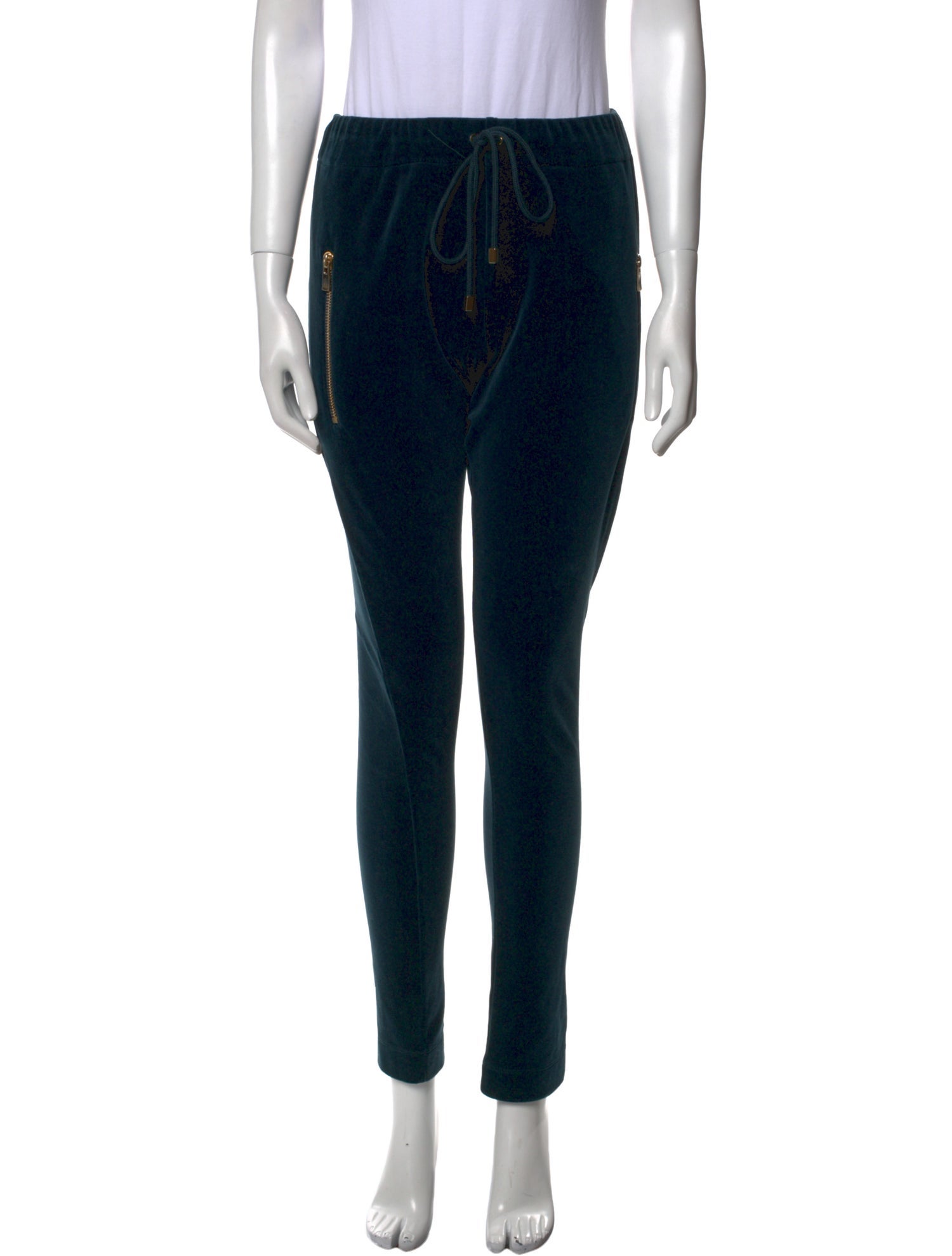 Alexandre Vauthier Velour Skinny Leg Pants w/ Tags