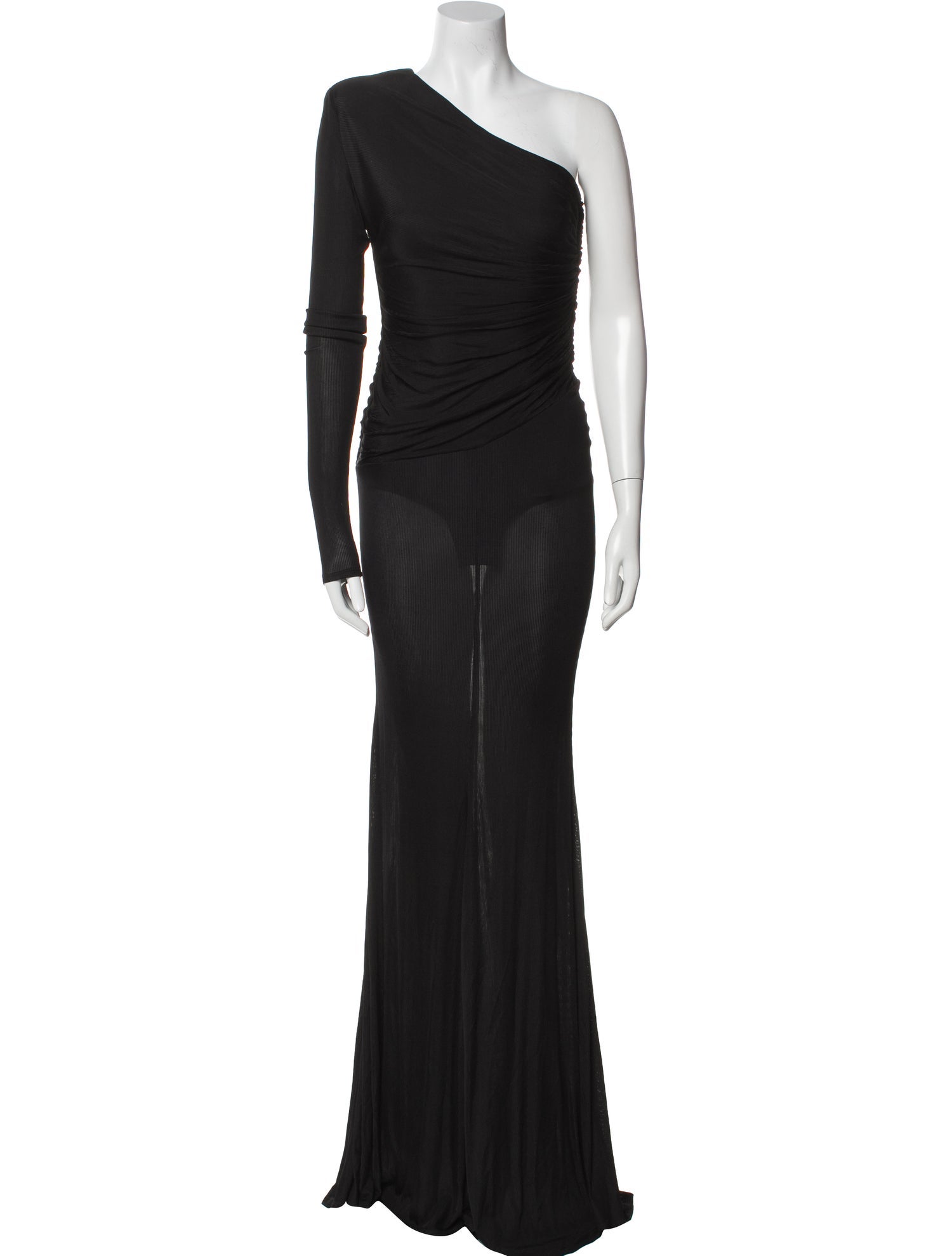 Alexandre Vauthier One-Shoulder Long Dress