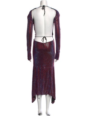 Alexandre Vauthier Striped Long Dress