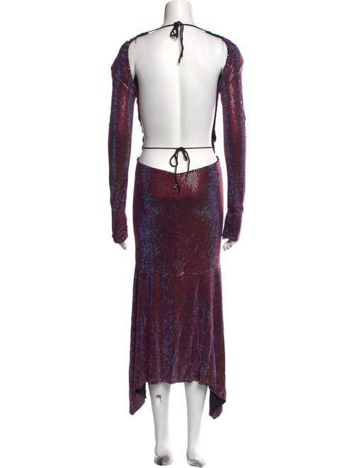 Alexandre Vauthier Striped Long Dress