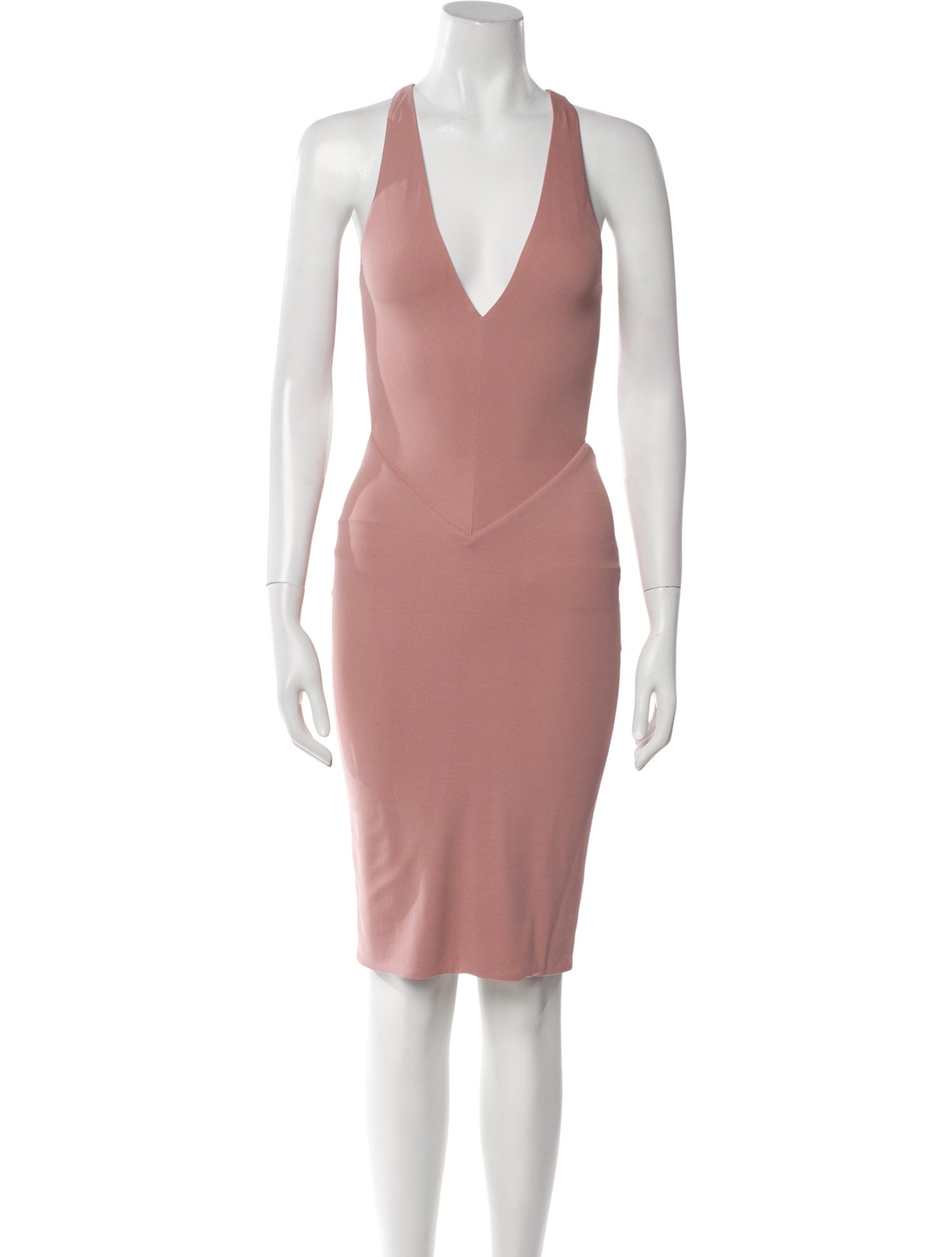 Alexandre Vauthier V-Neck Knee-Length Dress w/ Tags