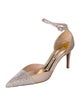 Alexandre Vauthier Satin Crystal Embellishments D'Orsay Pumps