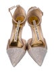 Alexandre Vauthier Satin Crystal Embellishments D'Orsay Pumps