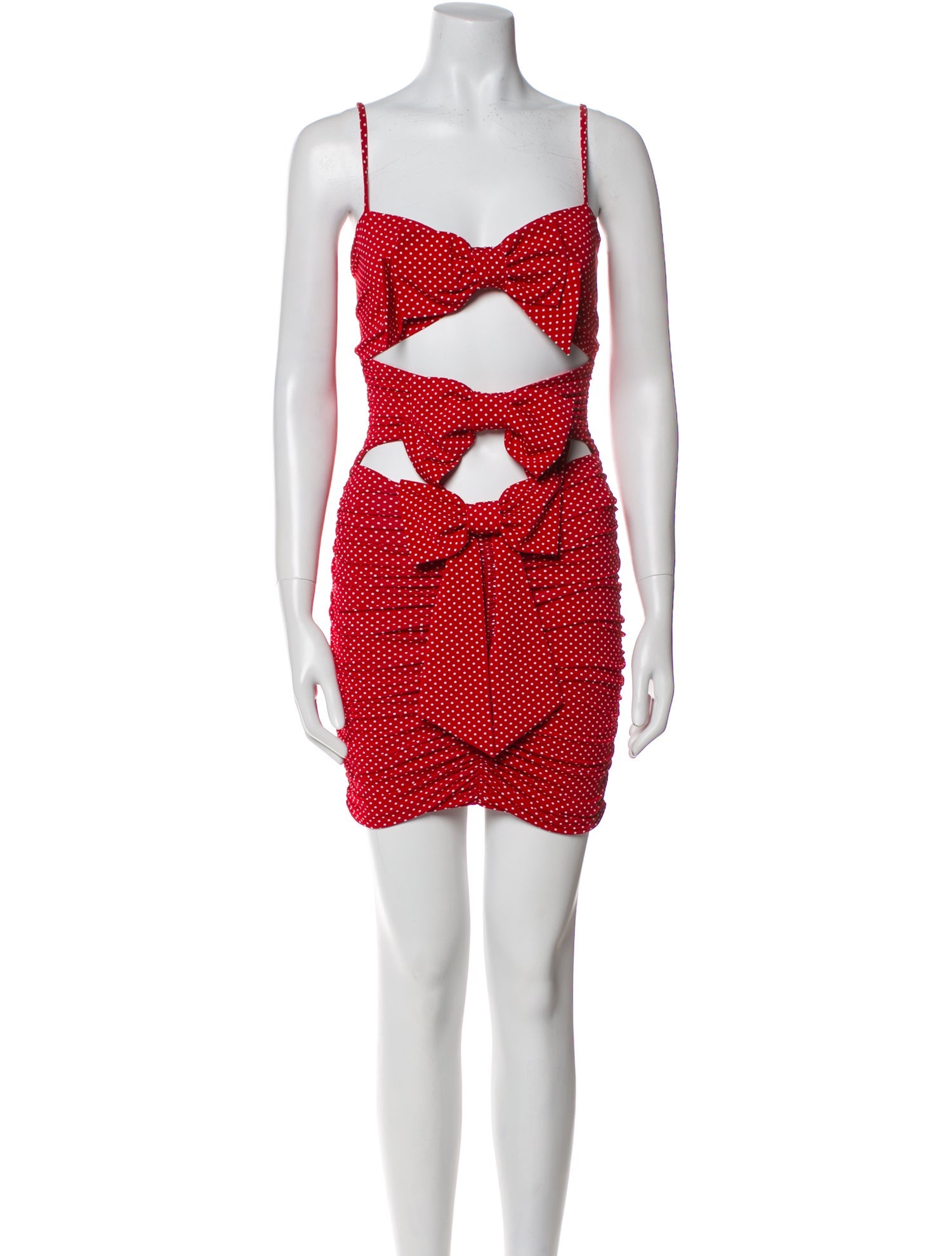 Alexandre Vauthier Polka Dot Print Mini Dress