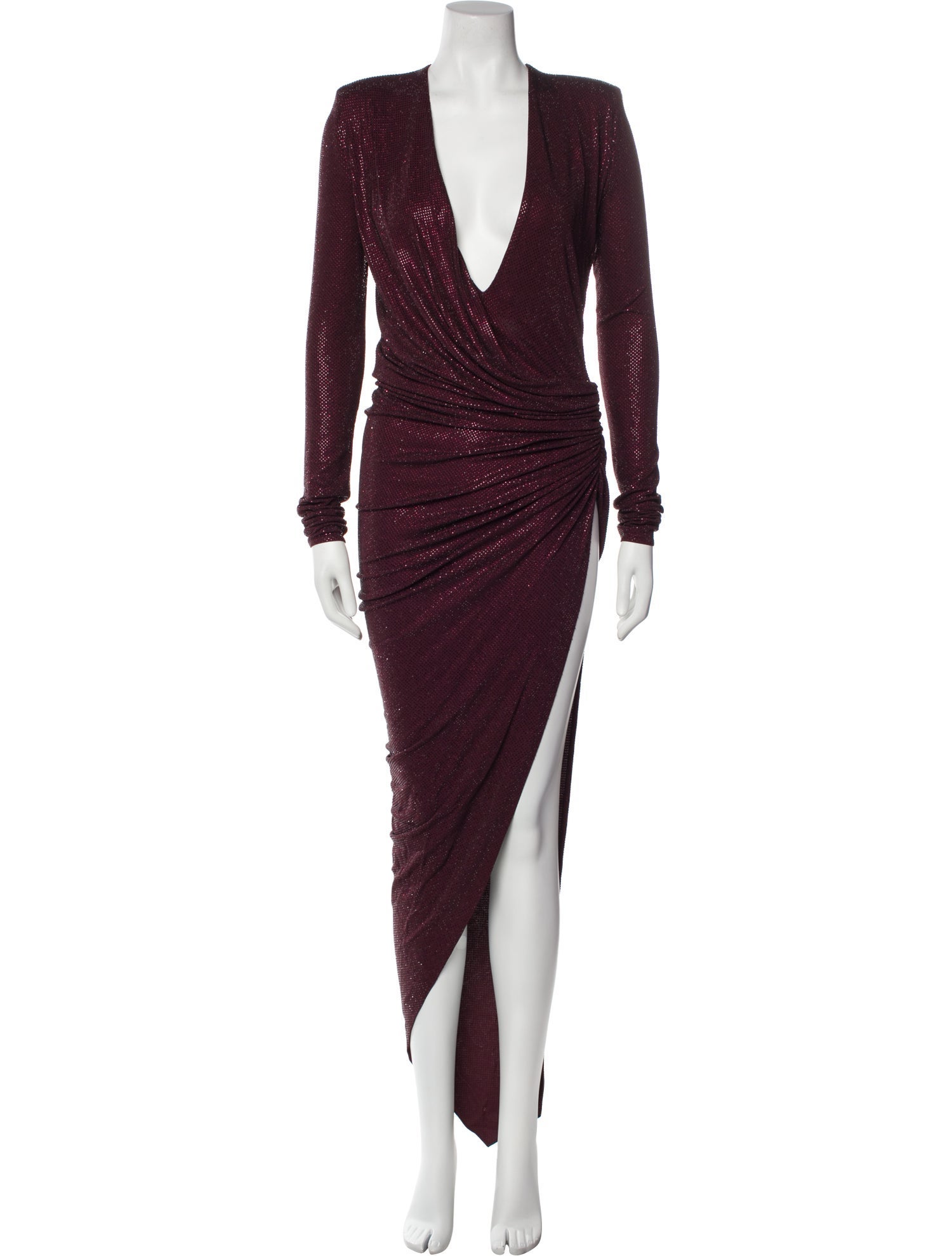 Alexandre Vauthier Plunge Neckline Long Dress