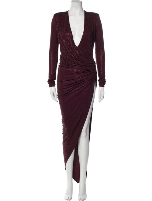 Alexandre Vauthier Plunge Neckline Long Dress