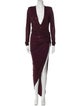 Alexandre Vauthier Plunge Neckline Long Dress