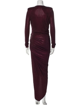 Alexandre Vauthier Plunge Neckline Long Dress