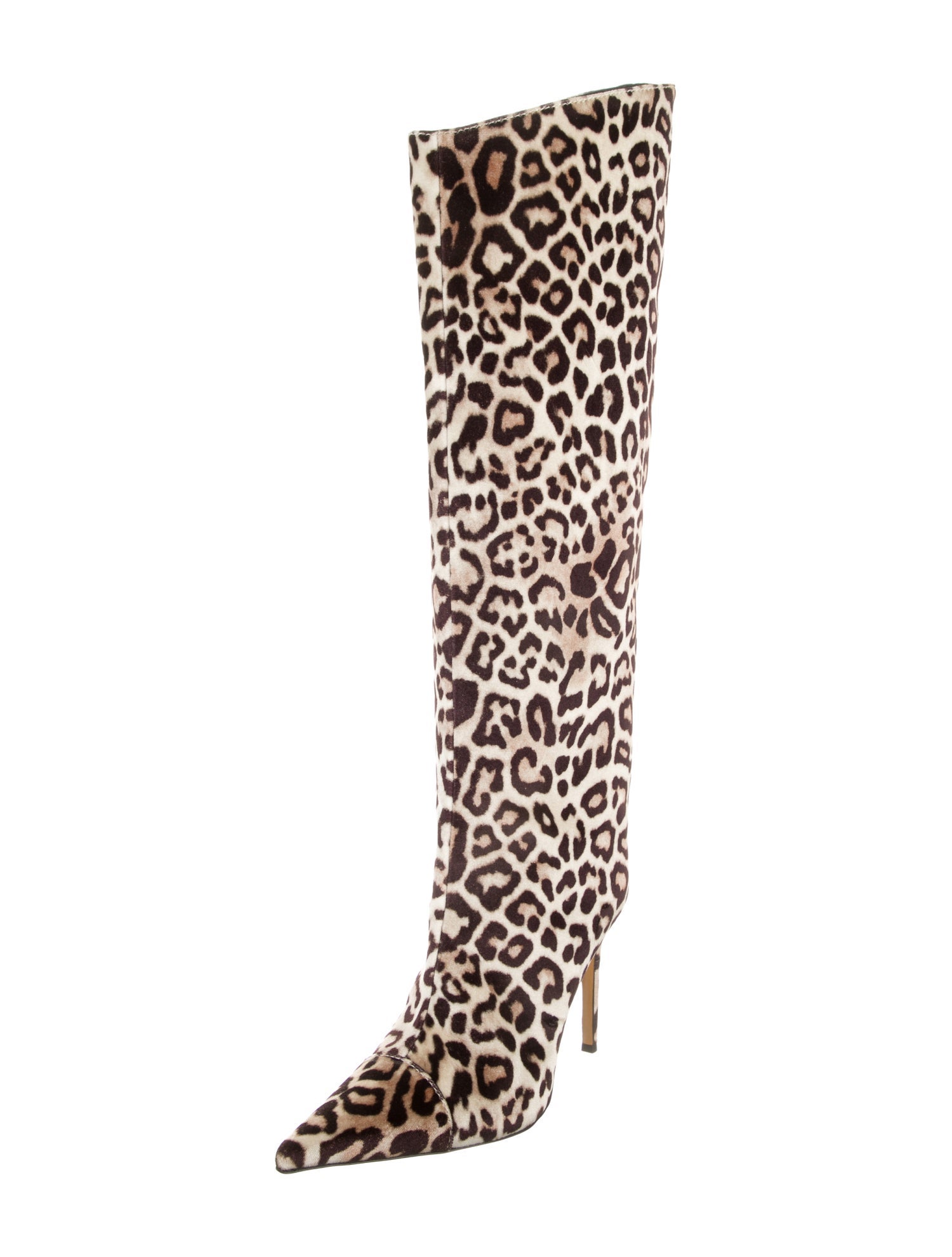 Alexandre Vauthier Velvet Animal Print Boots