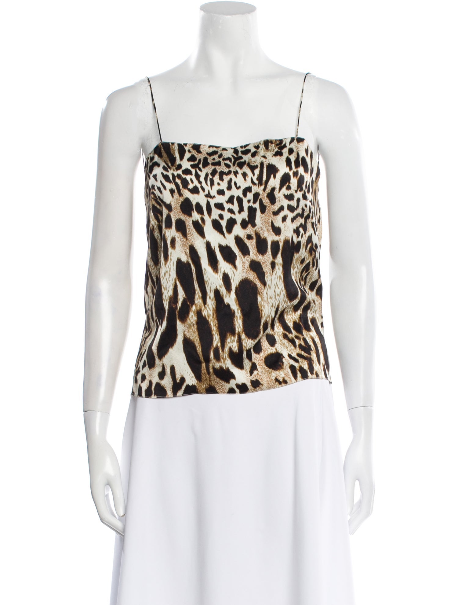 Alexandre Vauthier Silk Animal Print Top