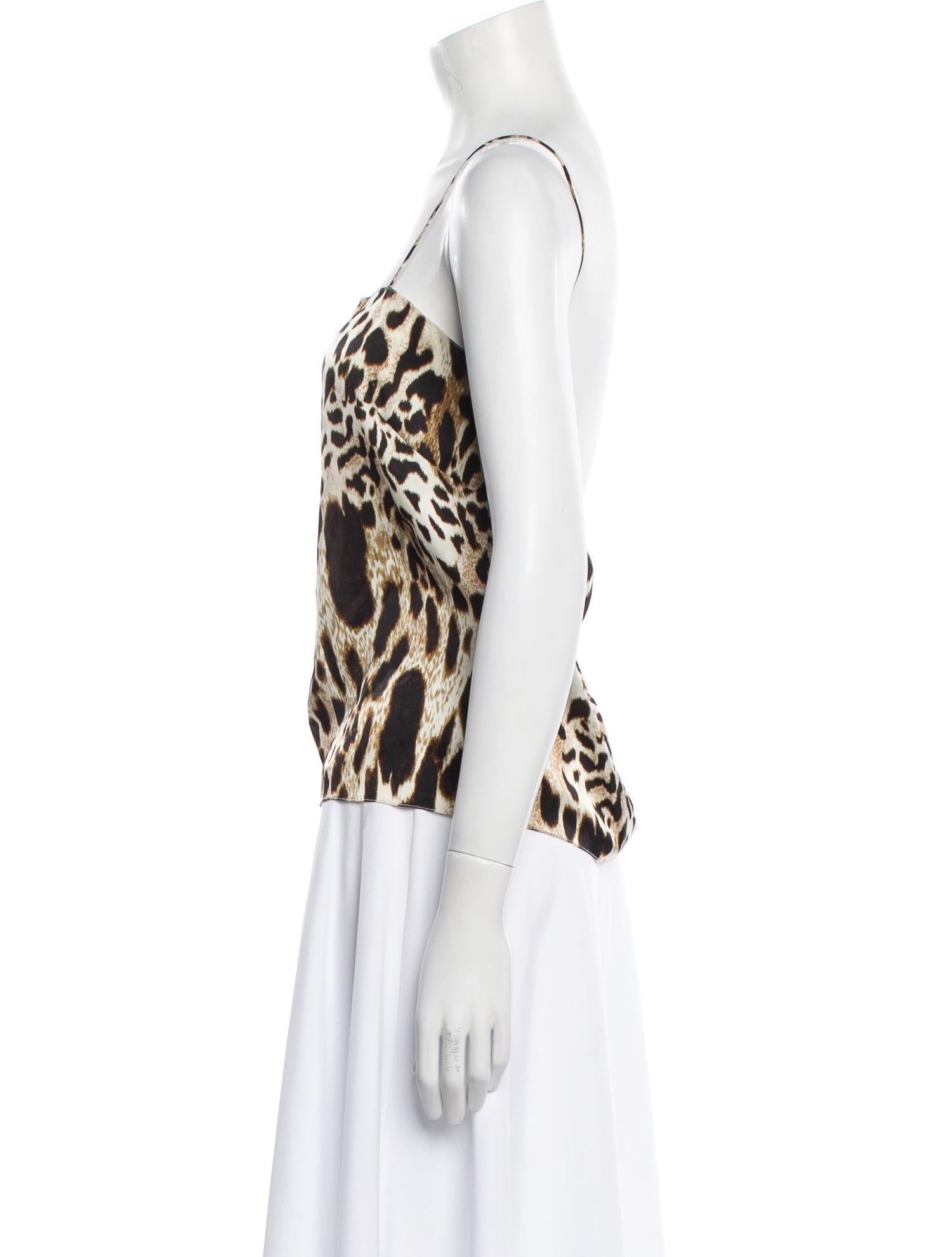Alexandre Vauthier Silk Animal Print Top