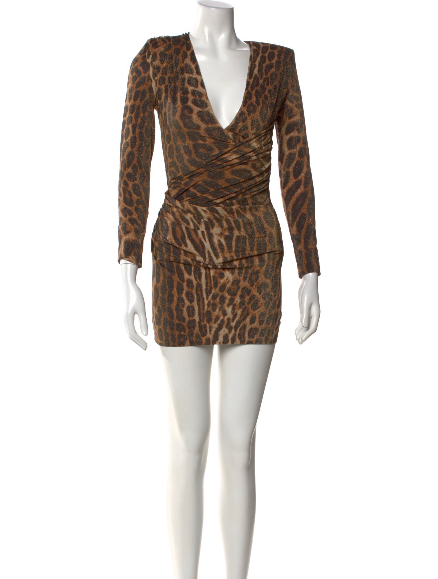 Alexandre Vauthier Animal Print Mini Dress