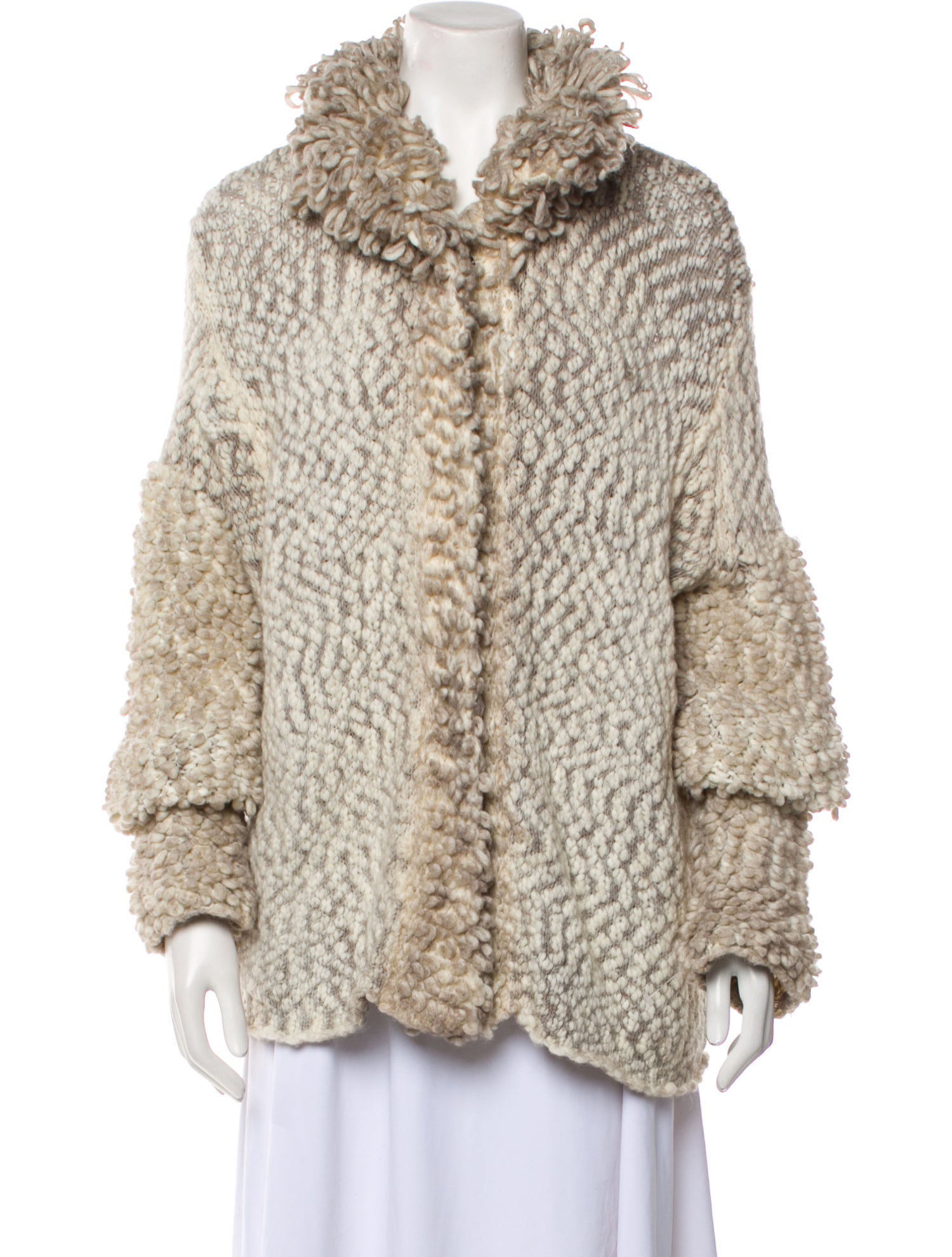 Avant Toi Animal Print Faux Fur Jacket