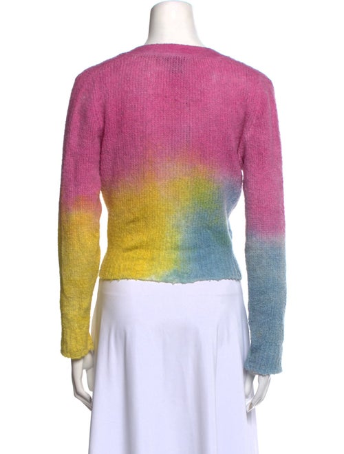 Avant Toi Colorblock Pattern V-Neck Sweater