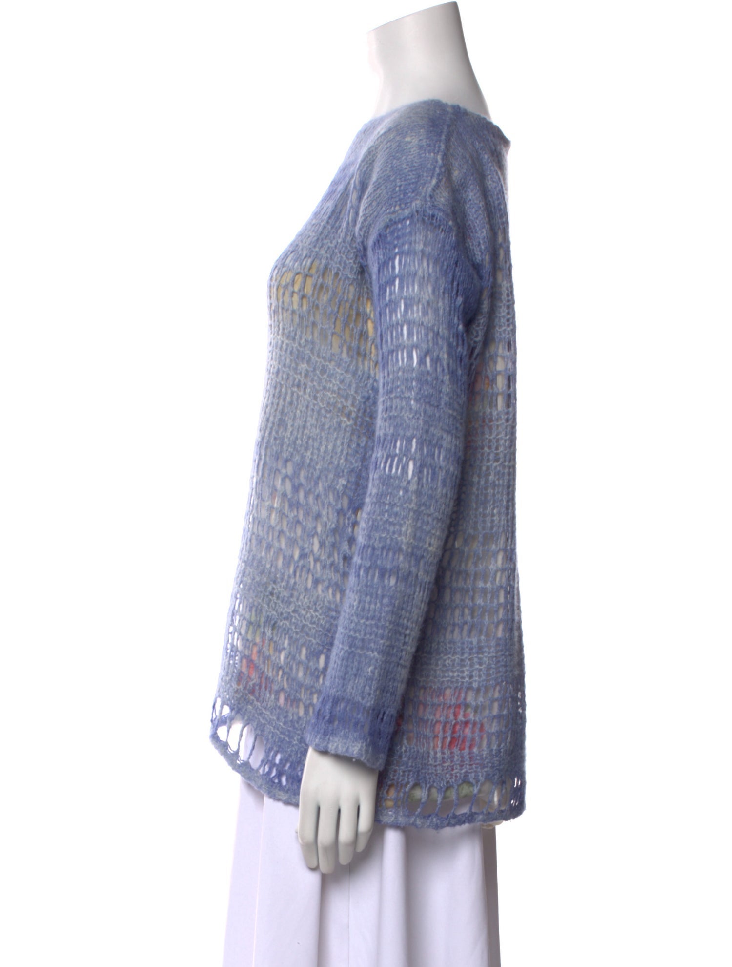 Avant Toi Printed Bateau Neckline Sweater