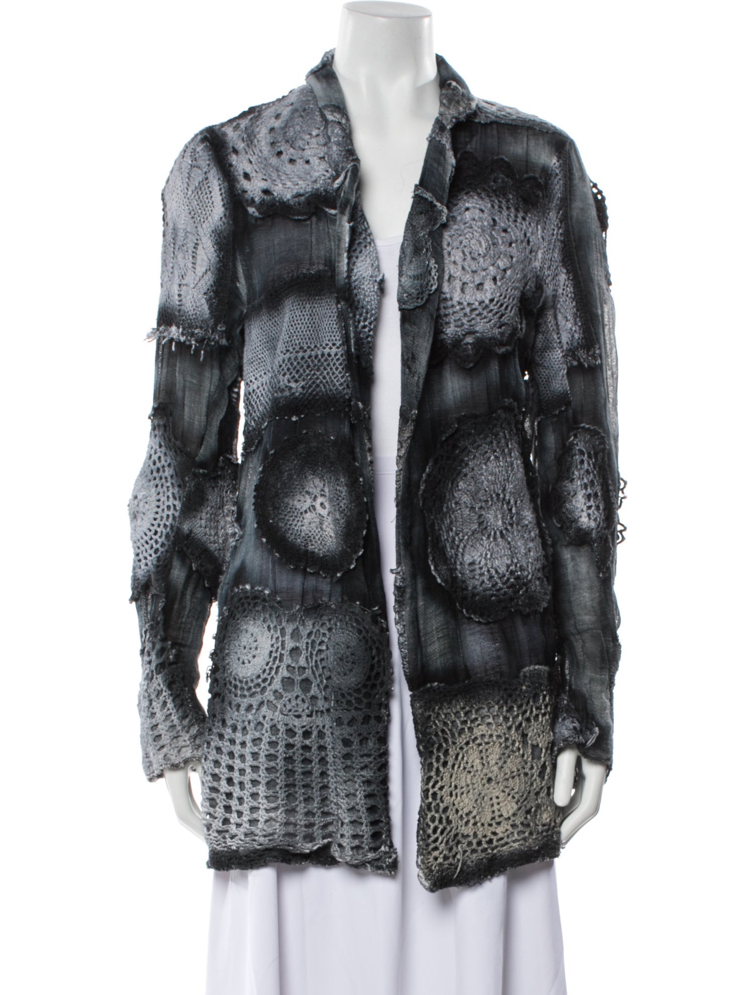 Avant Toi Linen Lace Pattern Jacket